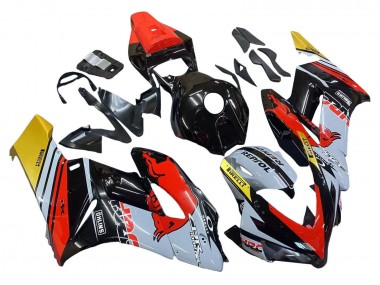 Migliori Carena Moto Honda CBR1000RR 2004-2005 - Giallo Rosso Bianco Lucido Red Bull Repsol HRC