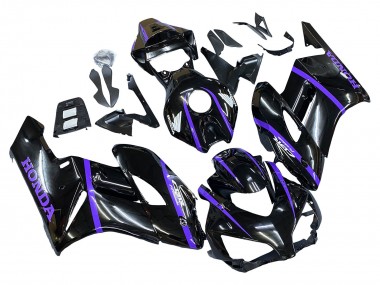 Migliori Carena Moto Honda CBR1000RR 2004-2005 - Nero Lucido Viola Banda