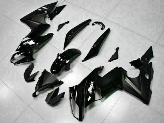 Migliori Carena Moto Kawasaki EX650 2009-2011 - Nero Lucido Bianco Decal