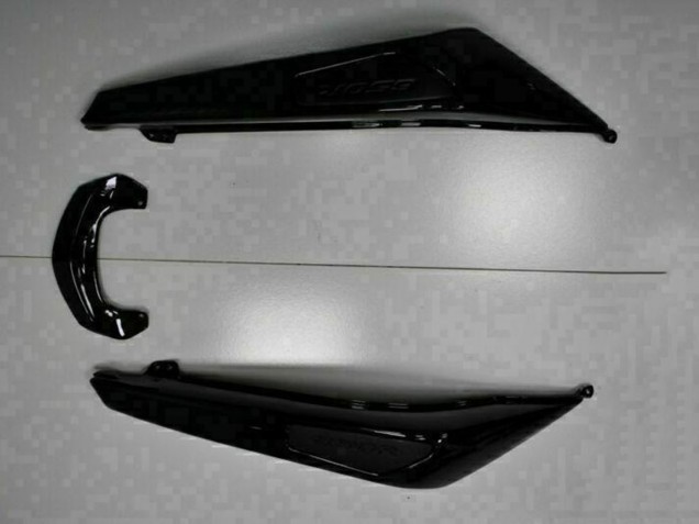Migliori Carena Moto Kawasaki EX650 2009-2011 - Nero Lucido Bianco Decal