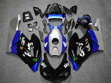 Migliori Carena Moto Honda CBR1000RR 2004-2005 - Argento Blu Nero Lucido Verde Mostro Sky