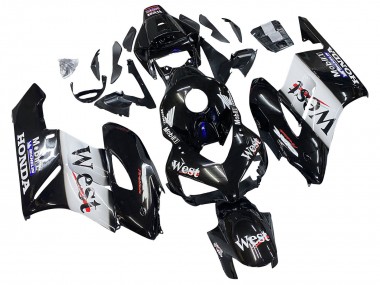 Migliori Carena Moto Honda CBR1000RR 2004-2005 - Nero Lucido Bianco West