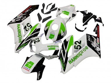 Migliori Carena Moto Honda CBR1000RR 2004-2005 - Bianco Verde Nero Lucido Hannspree 52