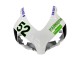 Migliori Carena Moto Honda CBR1000RR 2004-2005 - Bianco Verde Nero Lucido Hannspree 52