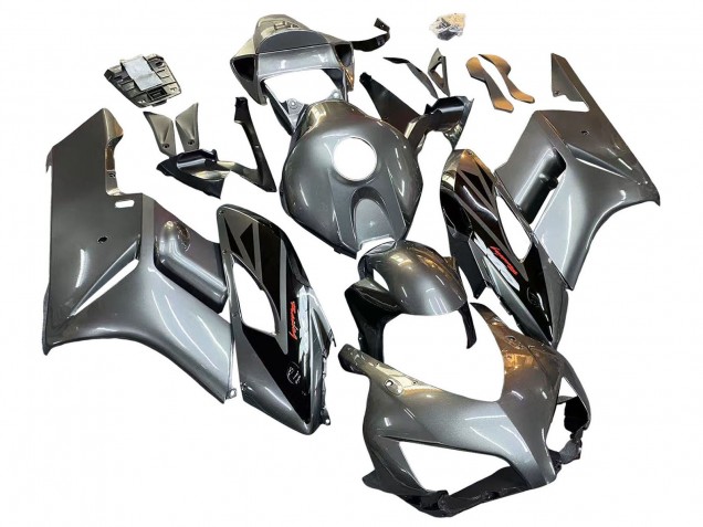 Migliori Carena Moto Honda CBR1000RR 2004-2005 - Argento Nero Lucido