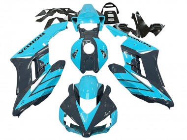Migliori Carena Moto Honda CBR1000RR 2004-2005 - Azzurro Chiaro Nero Lucido