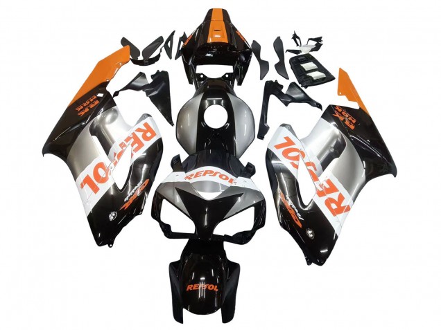Migliori Carena Moto Honda CBR1000RR 2004-2005 - Arancia Argento Nero Lucido Repsol