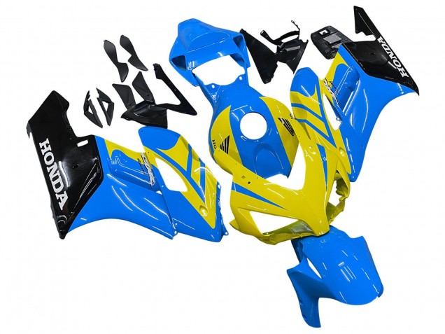 Migliori Carena Moto Honda CBR1000RR 2004-2005 - Blu Giallo Nero Lucido
