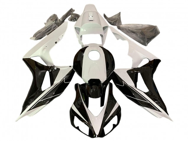 Migliori Carena Moto Honda CBR1000RR 2006-2007 - Bianco Perla Nero Lucido