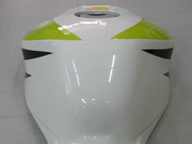 Migliori Carena Moto Honda CBR1000RR 2006-2007 - Bianco Verde Nero Lucido Hannspree 52