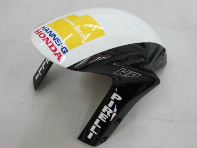 Migliori Carena Moto Honda CBR1000RR 2006-2007 - Bianco Verde Nero Lucido Hannspree 52