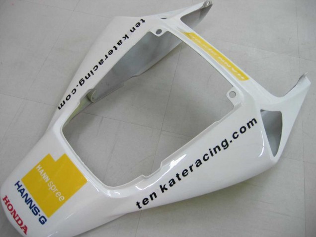 Migliori Carena Moto Honda CBR1000RR 2006-2007 - Bianco Verde Nero Lucido Hannspree 52
