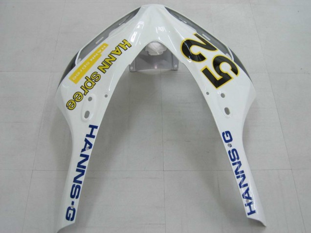 Migliori Carena Moto Honda CBR1000RR 2006-2007 - Bianco Verde Nero Lucido Hannspree 52