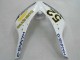 Migliori Carena Moto Honda CBR1000RR 2006-2007 - Bianco Verde Nero Lucido Hannspree 52