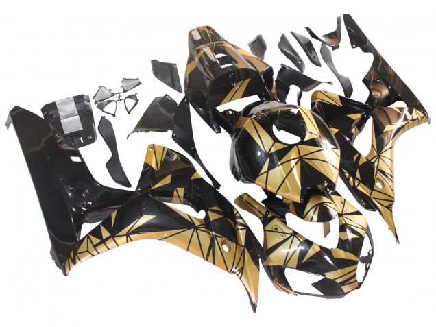 Migliori Carena Moto Honda CBR1000RR 2006-2007 - Oro Nero Lucido