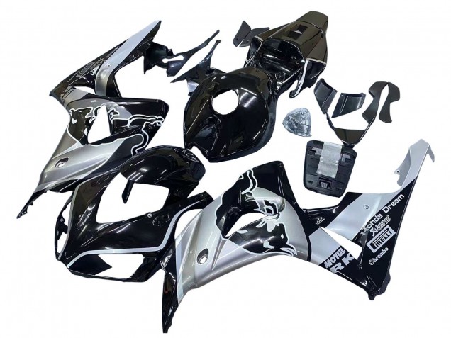 Migliori Carena Moto Honda CBR1000RR 2006-2007 - Argento Nero Lucido Red Bull