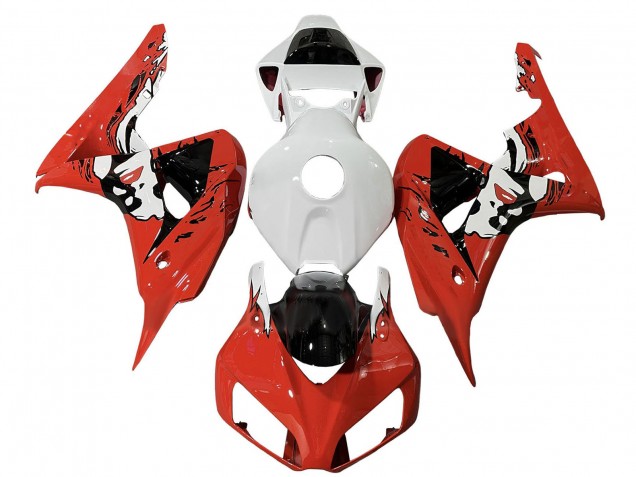 Migliori Carena Moto Honda CBR1000RR 2006-2007 - Bianco Rosso Nero Lucido