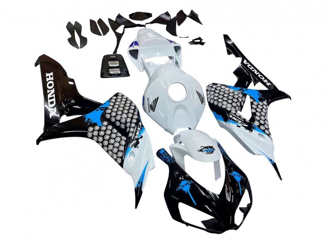 Migliori Carena Moto Honda CBR1000RR 2006-2007 - Bianco Blu Nero Lucido