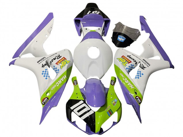Migliori Carena Moto Honda CBR1000RR 2006-2007 - Bianco Viola Verde Nero Lucido