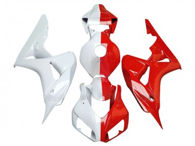 Migliori Carena Moto Honda CBR1000RR 2006-2007 - Bianco Rosso Diviso