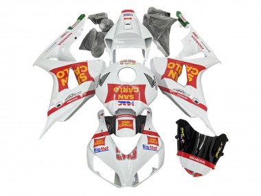 Migliori Carena Moto Honda CBR1000RR 2006-2007 - Bianco Rosso San Carlo