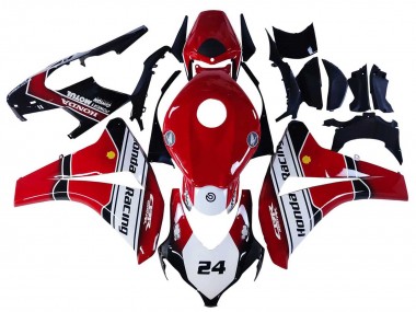 Migliori Carena Moto Honda CBR1000RR 2008-2011 - Bianco Rosso Nero Lucido Corsa 24