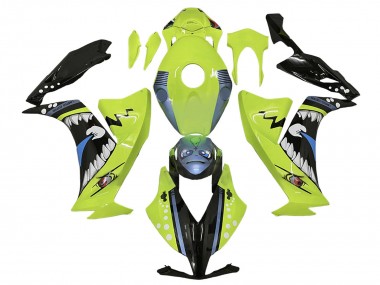 Migliori Carena Moto Honda CBR1000RR 2012-2016 - Verde Chiaro Blu Nero Lucido Squalo