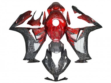Migliori Carena Moto Honda CBR1000RR 2012-2016 - Rosso Nero Forgiato Fibra di Carbonio