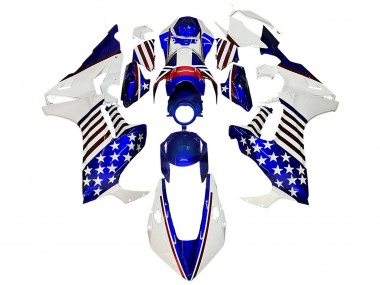 Migliori Carena Moto Honda CBR1000RR 2017-2023 - Bianco Blu Rosso Stella