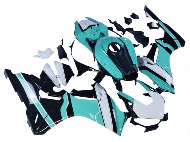 Migliori Carena Moto Honda CBR1000RR 2017-2023 - Bianco Azzurro Chiaro Nero Lucido