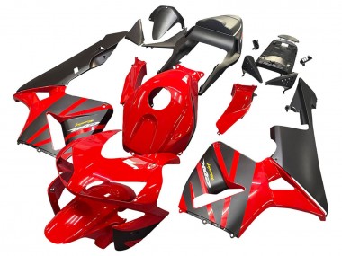 Migliori Carena Moto Honda CBR600RR 2003-2004 - Rosso Nero Opaco Corsa