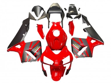 Migliori Carena Moto Honda CBR600RR 2003-2004 - Rosso Nero Opaco Corsa