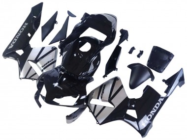 Migliori Carena Moto Honda CBR600RR 2003-2004 - Argento Nero Lucido
