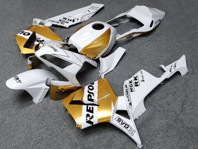 Migliori Carena Moto Honda CBR600RR 2003-2004 - Bianco Oro Nero Repsol