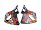 Migliori Carena Moto Honda CBR600RR 2003-2004 - Nero Opaco Arancia Repsol Rossi 46