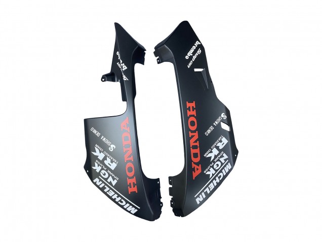 Migliori Carena Moto Honda CBR600RR 2003-2004 - Nero Opaco Arancia Repsol Rossi 46