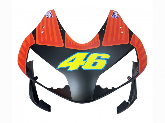 Migliori Carena Moto Honda CBR600RR 2003-2004 - Nero Opaco Arancia Repsol Rossi 46