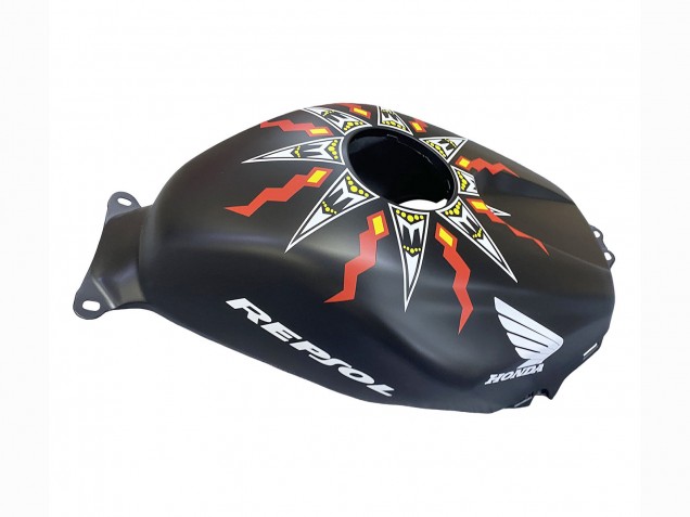 Migliori Carena Moto Honda CBR600RR 2003-2004 - Nero Opaco Arancia Repsol Rossi 46