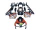 Migliori Carena Moto Honda CBR600RR 2003-2004 - Nero Opaco Arancia Repsol Rossi 46