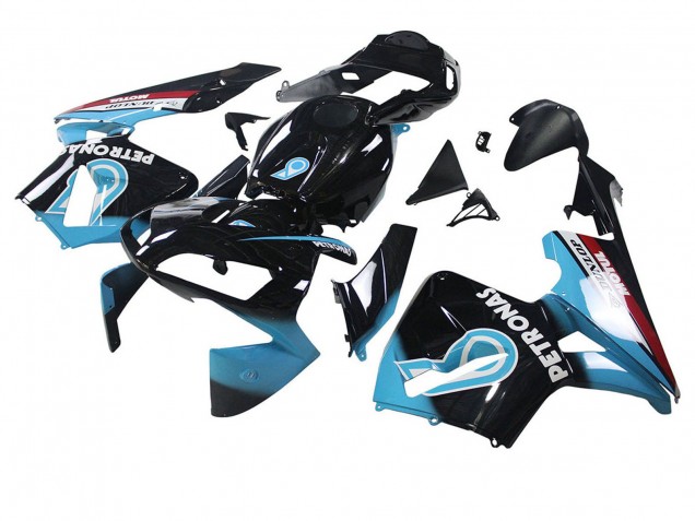 Migliori Carena Moto Honda CBR600RR 2003-2004 - Azzurro Chiaro Rosso Nero Lucido Dunlop