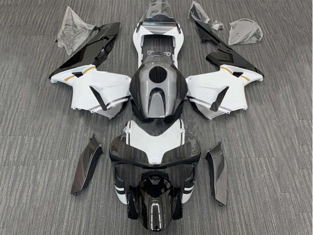 Migliori Carena Moto Honda CBR600RR 2003-2004 - Bianco Nero Lucido Nero Opaco