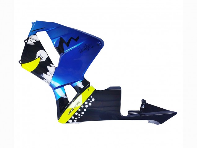 Migliori Carena Moto Honda CBR600RR 2003-2004 - Blu Neon Giallo Nero Lucido Squalo