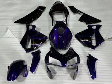 Migliori Carena Moto Honda CBR600RR 2003-2004 - Blu Scuro Nero Lucido