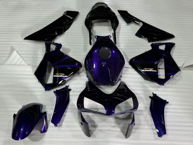 Migliori Carena Moto Honda CBR600RR 2003-2004 - Blu Scuro Nero Lucido