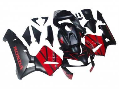Migliori Carena Moto Honda CBR600RR 2003-2004 - Rosso Nero Lucido Nero Opaco