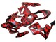 Migliori Carena Moto Honda CBR600RR 2003-2004 - Nero Rosso Grigio Camouflage