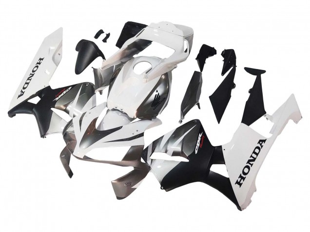 Migliori Carena Moto Honda CBR600RR 2003-2004 - Bianco Nero Opaco Corsa