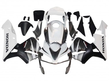 Migliori Carena Moto Honda CBR600RR 2003-2004 - Bianco Nero Opaco Corsa