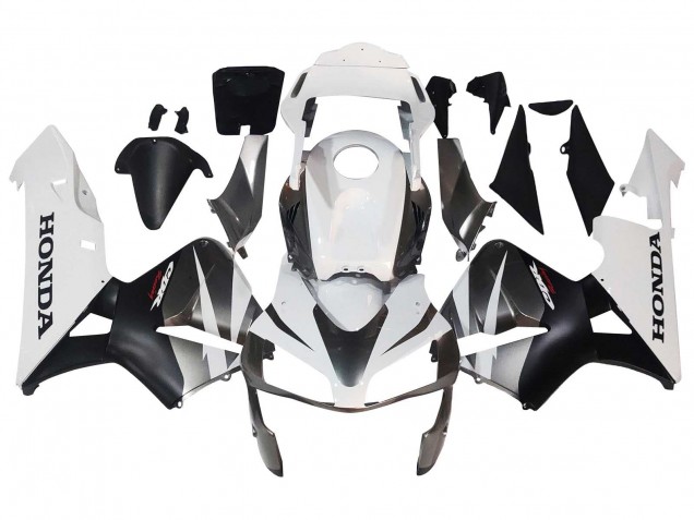 Migliori Carena Moto Honda CBR600RR 2003-2004 - Bianco Nero Opaco Corsa