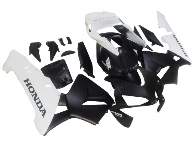 Migliori Carena Moto Honda CBR600RR 2003-2004 - Bianco Nero Opaco